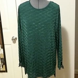Green long sleeve blouse